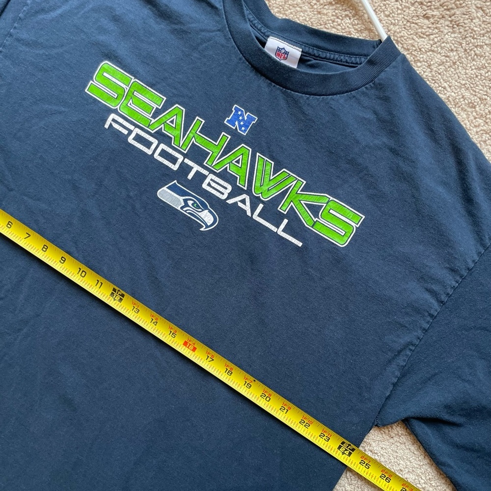 Seahawks Long Sleeve T-Shirt 2XL Navy NFL Team Apparel Seattle - Picture 2 of 6